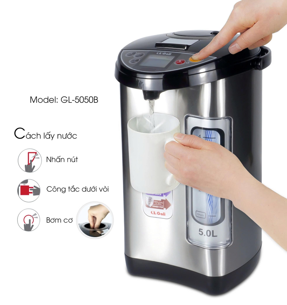 Bình thủy điện 5050B - 5 Lít - Bảo hành 2 năm