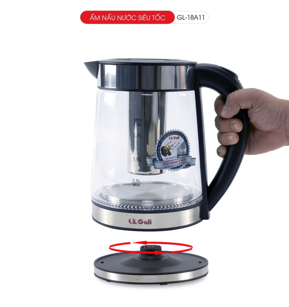 Ấm siêu tốc 18A11 - 1.7 Lít - Bảo Hành 2 năm