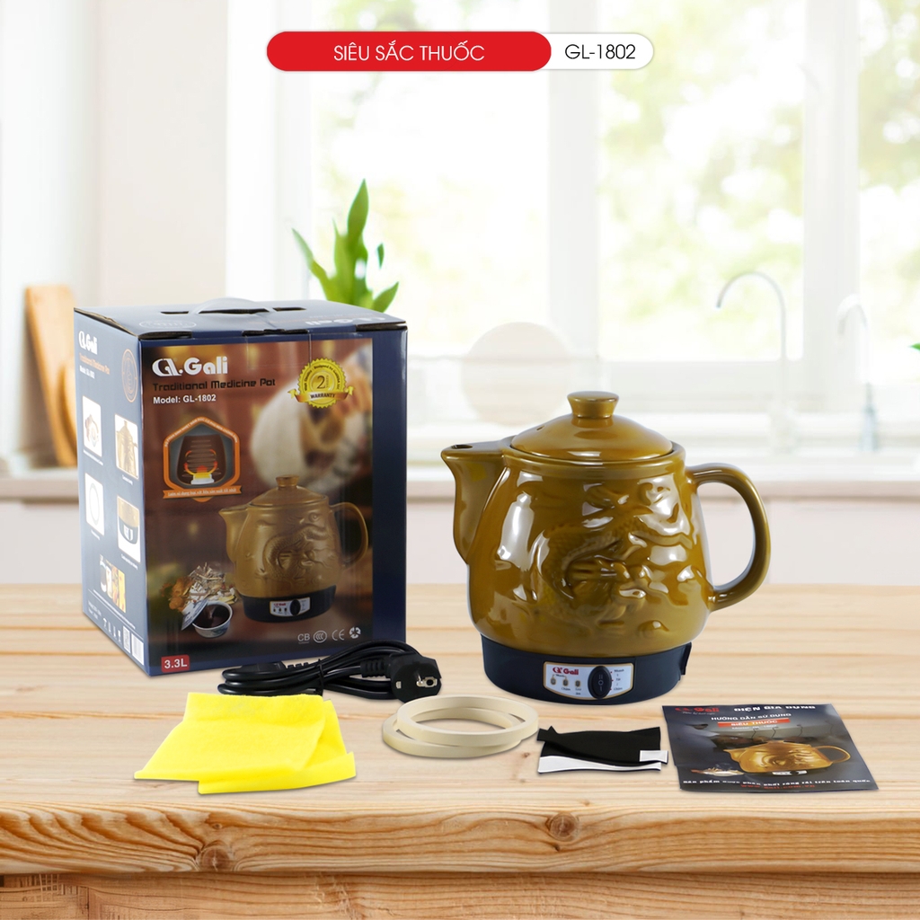 Siêu sắc thuốc 1802 - 3.3 Lít - Bảo hành 2 năm