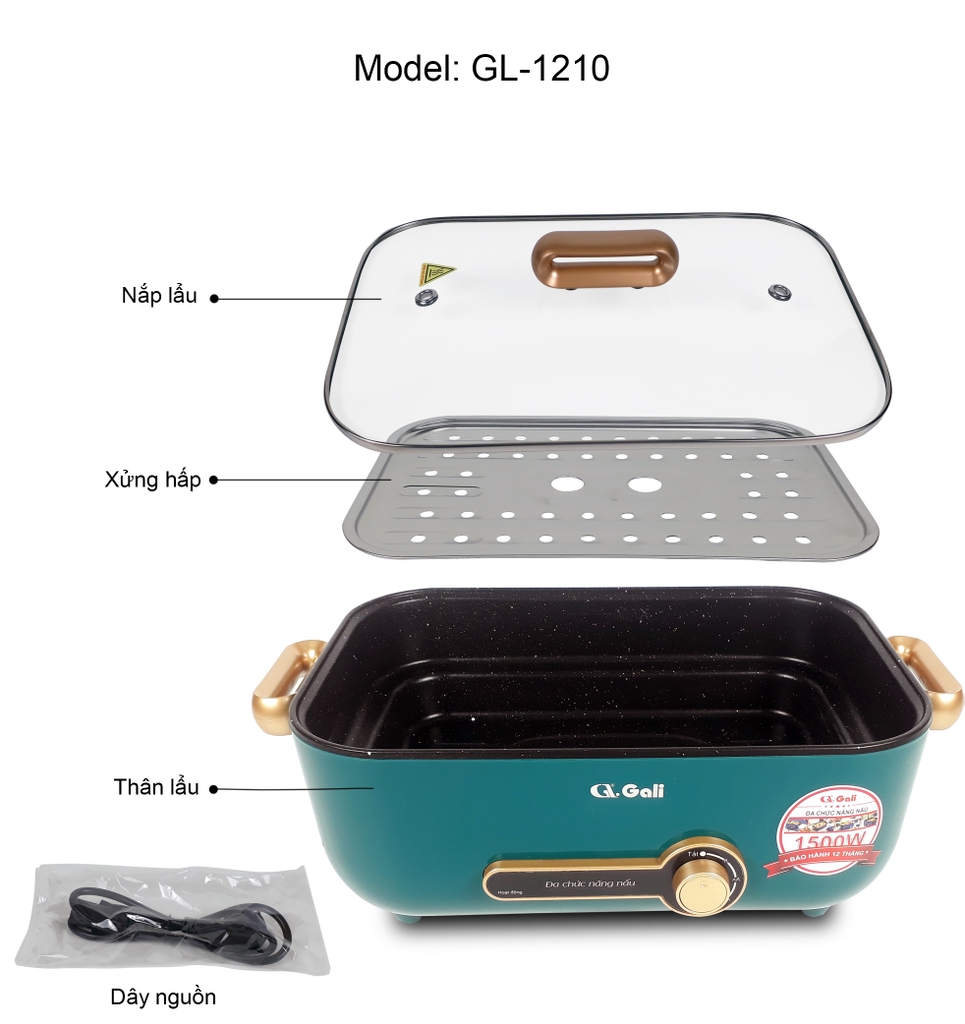 Lẩu điện 1210 - 4 Lít - Bảo hành 1 năm