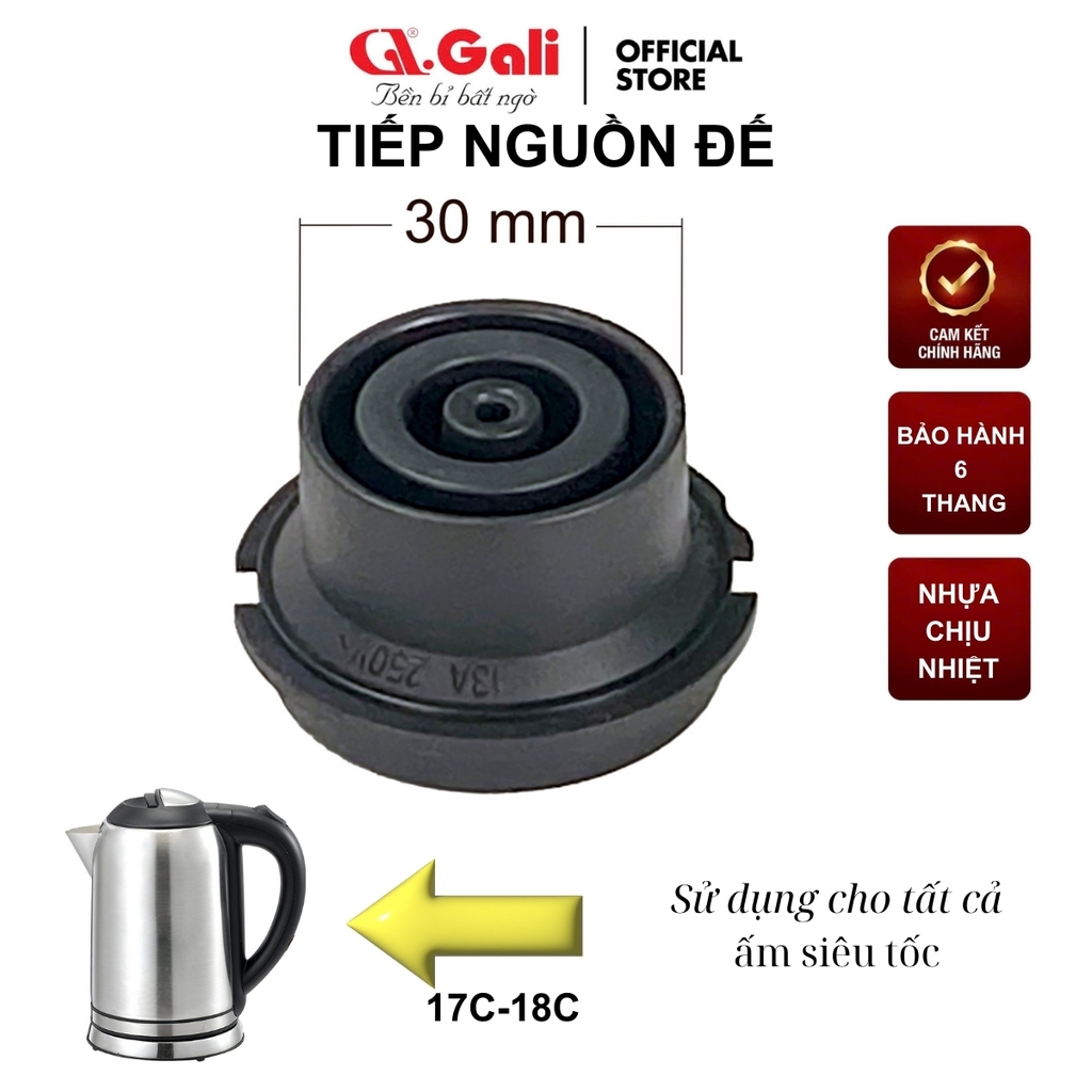 Tiếp nguồn đế ấm siêu tốc Gali