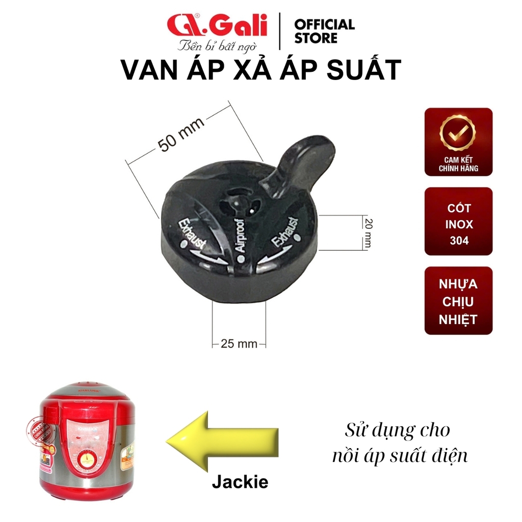 Van xả nồi áp suất Jackie