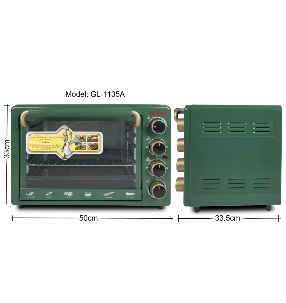 Lò nướng thùng 1135A - 35 Lít - Bảo hành 1 năm
