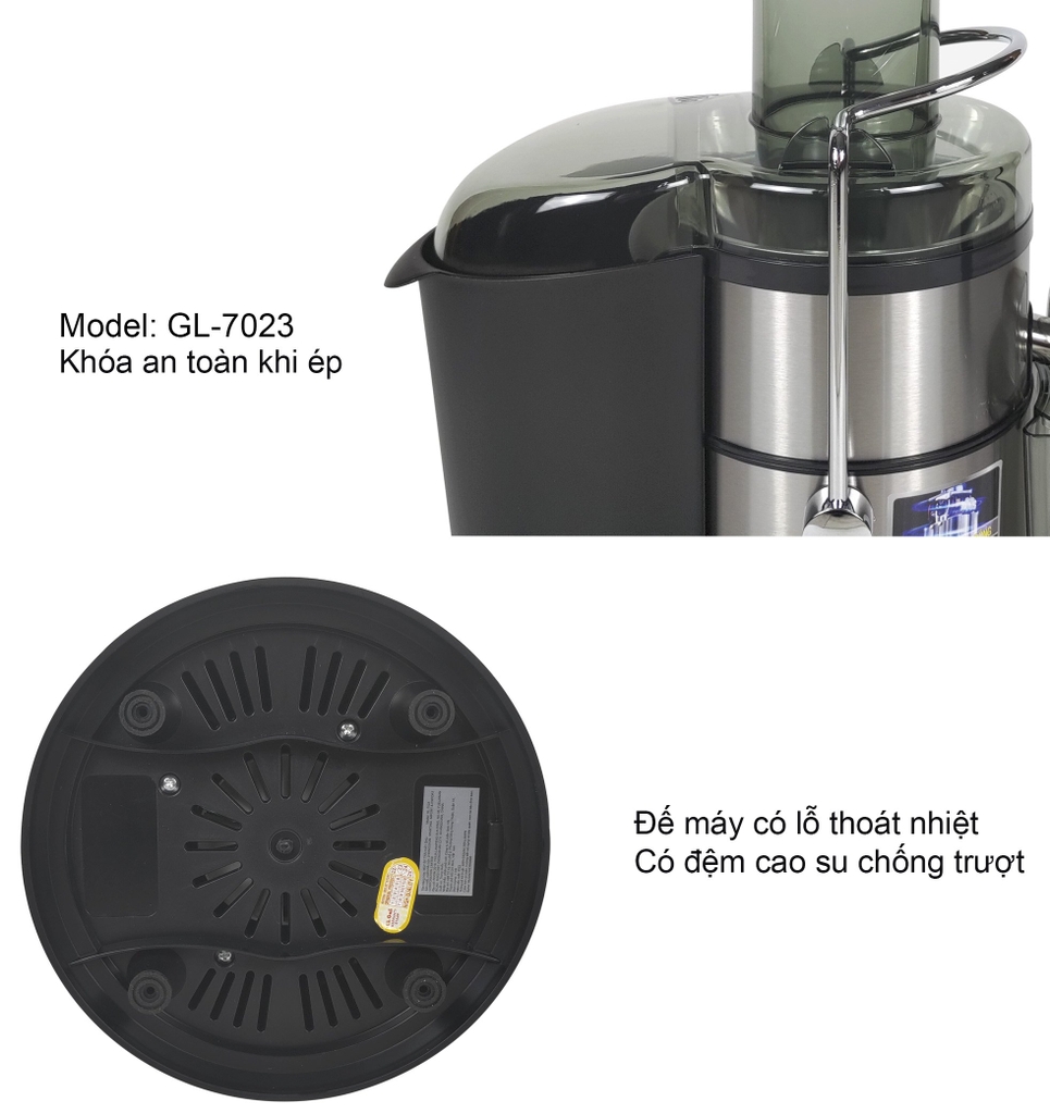 Máy ép trái cây 7023 - Công suất 800W -  Bảo hành 1 năm