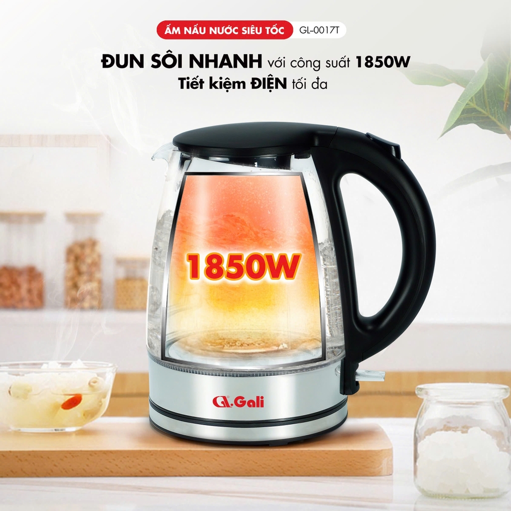 Ấm siêu tốc 0017T - 1.7 Lít - Bảo hành 1 năm