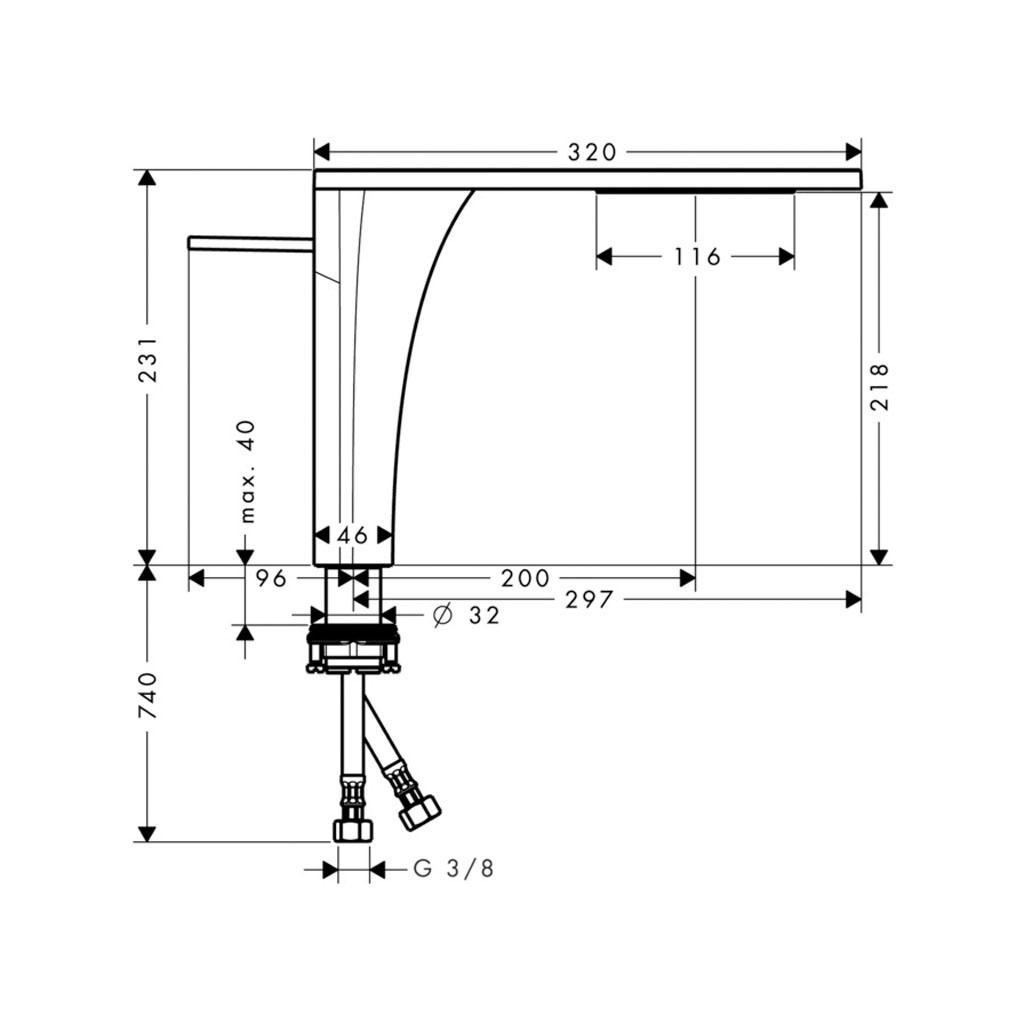 Vòi Lavabo Hansgrohe Axor Massaud | 18020000