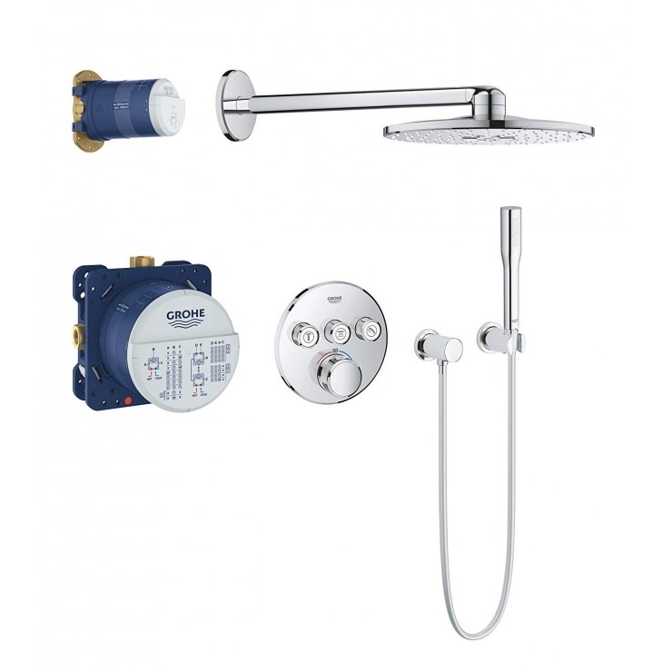 Sen tắm âm tường nóng lạnh bát tròn Grohe SmartControl | 34705000