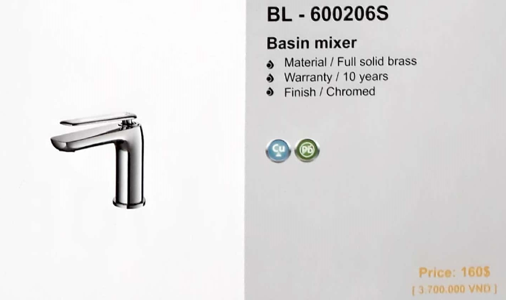 Vòi Lavabo Bello BL - 600206S