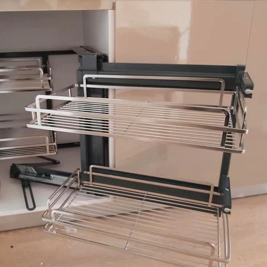 Kệ góc liên hoàn dạng nan dẹt, cánh mở  trái/phải