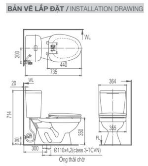 C-108VA (Nắp thường, trắng)