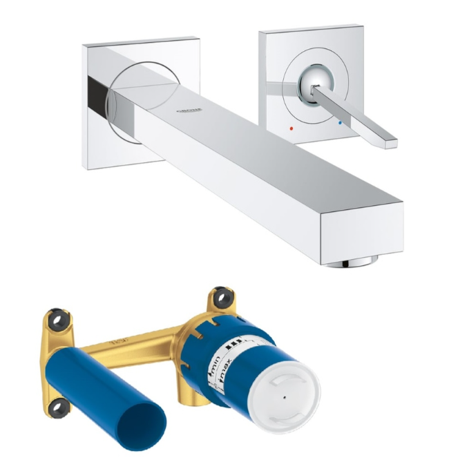 Vòi lavabo âm tường Grohe Eurocube Joy 2 | 19998000+23429000
