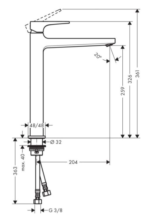 Vòi Lavabo Hansgrohe Metropol 260 | 32512000