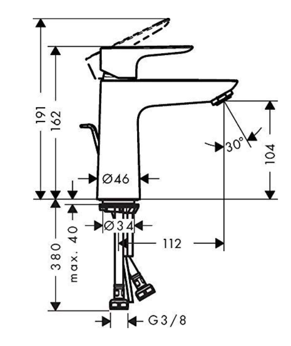 Vòi Lavabo Hansgrohe Talis E110 | 71710000