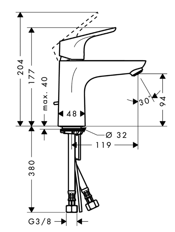 Vòi rửa mặt Lavabo Hansgrohe Focus 100 | 31607000