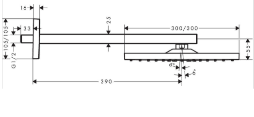 Sen tắm âm tường Hansgrohe Raindance E & Shower | 27837000