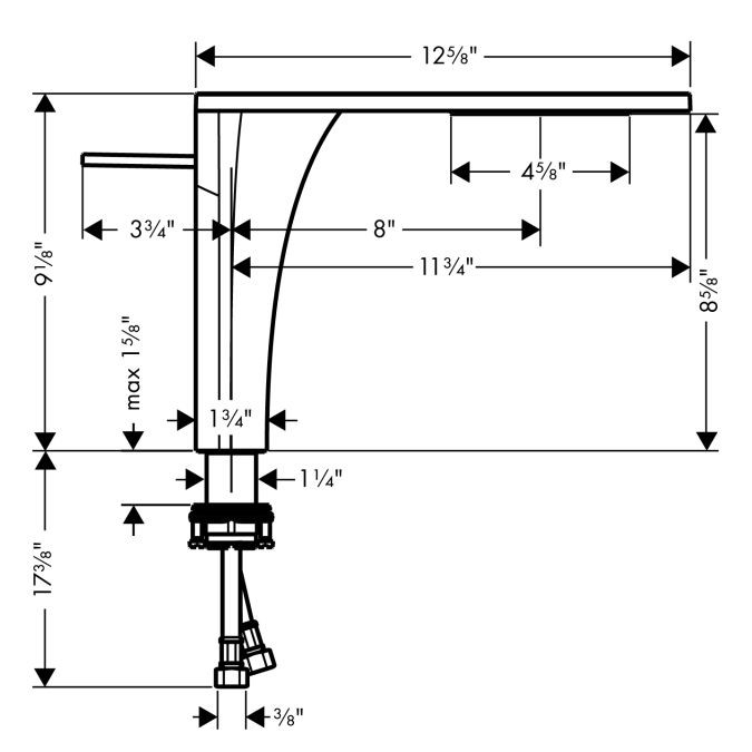 Vòi Lavabo nhập Đức Hansgrohe Axor Massaud | 18020001