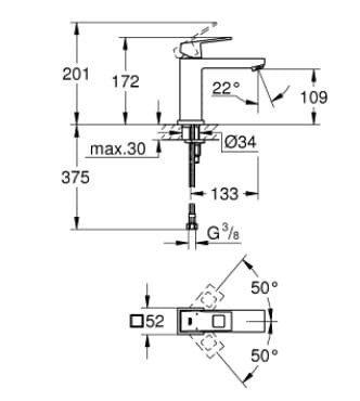Vòi Chậu Lavabo Nóng Lạnh Đức Grohe | 23446000