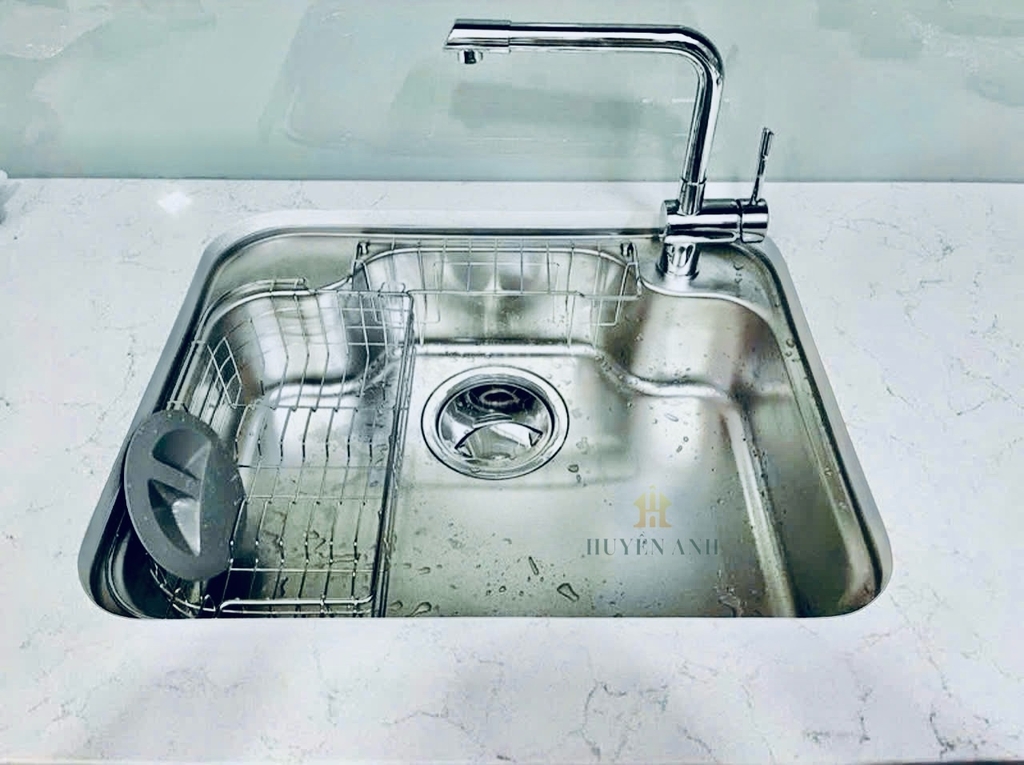 Chậu rửa bát 1 hố hạt sần nội địa Nhật Shigeru |  IK-K FS NE