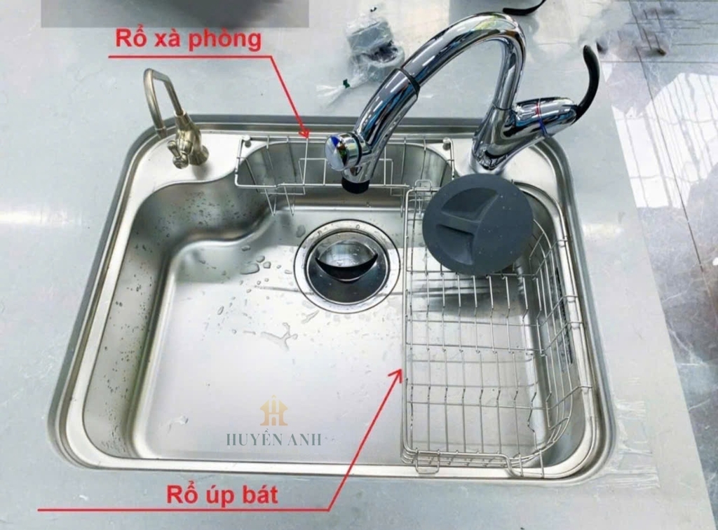 Chậu rửa bát 1 hố hạt sần nội địa Nhật Shigeru |  IK-K FS NE