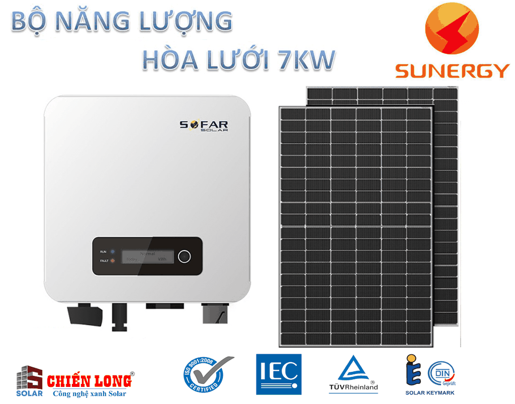 Báo giá điện năng lượng mặt trời 7.2KW Hòa lưới | Rẻ hơn thi trường