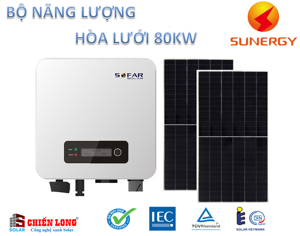 Báo giá điện năng lượng mặt trời 80.1KW hòa lưới | Rẻ hơn thị trường