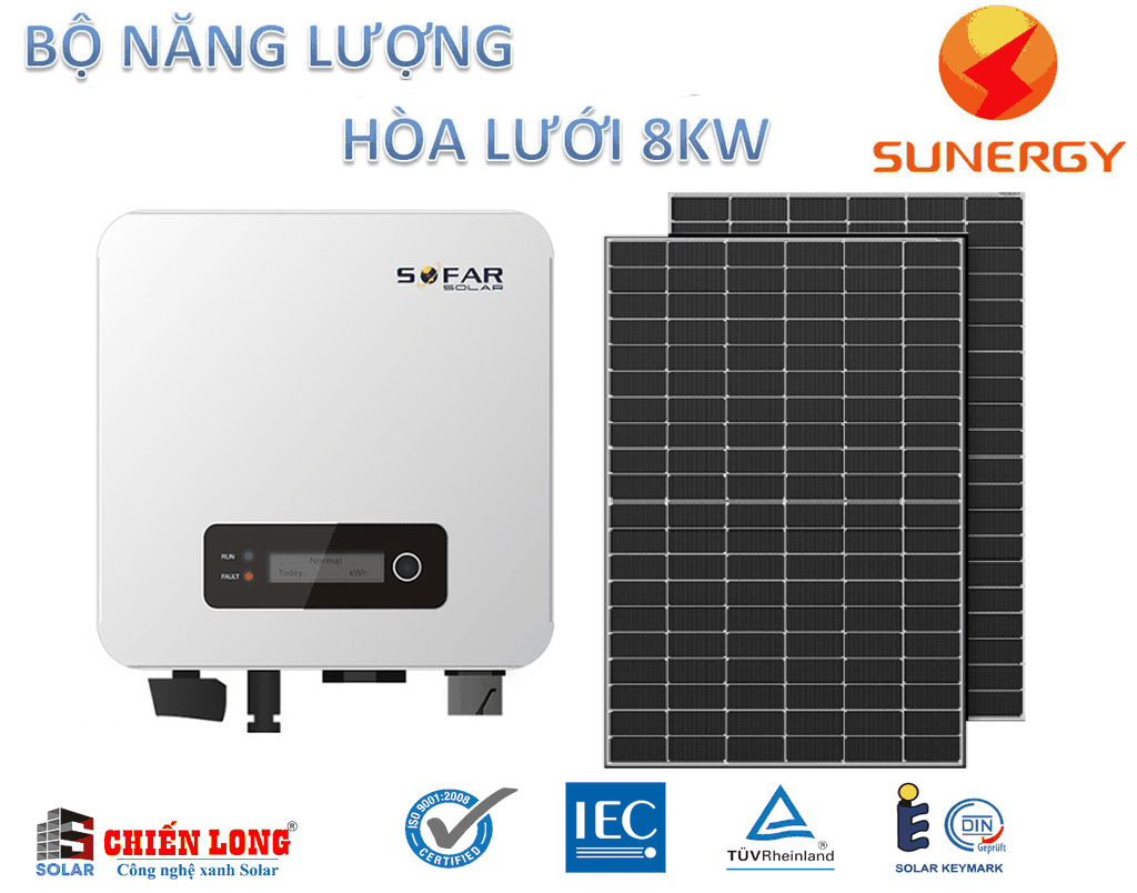 Báo giá điện năng lượng mặt trời 8.1KW Hòa lưới | Rẻ hơn thị trường