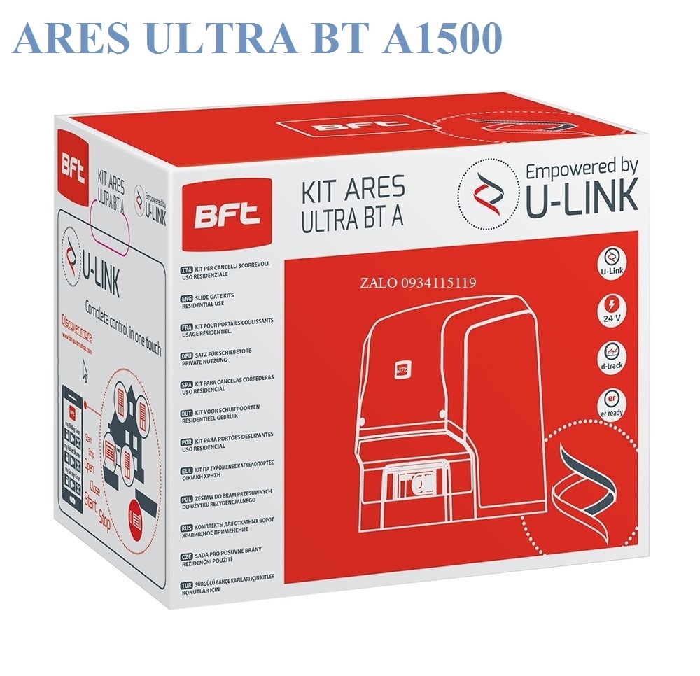 Motor cổng Trượt Lùa tự động ARES ULTRA ARES A1500 BT | Made in Italy