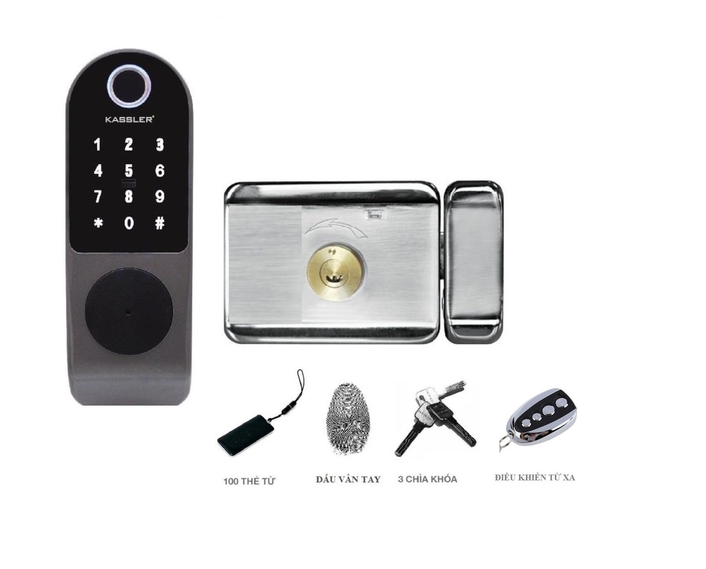 Khóa vân tay cho cổng sắt cửa gỗ, cửa nhôm Smartdorlock-1200c