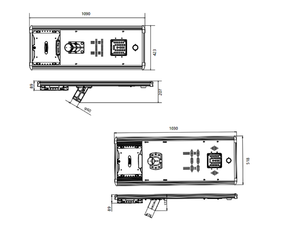 Đèn năng lượng mặt trời Đường phố 40W SOKOYO KY-Y-YF-002 (All in One)