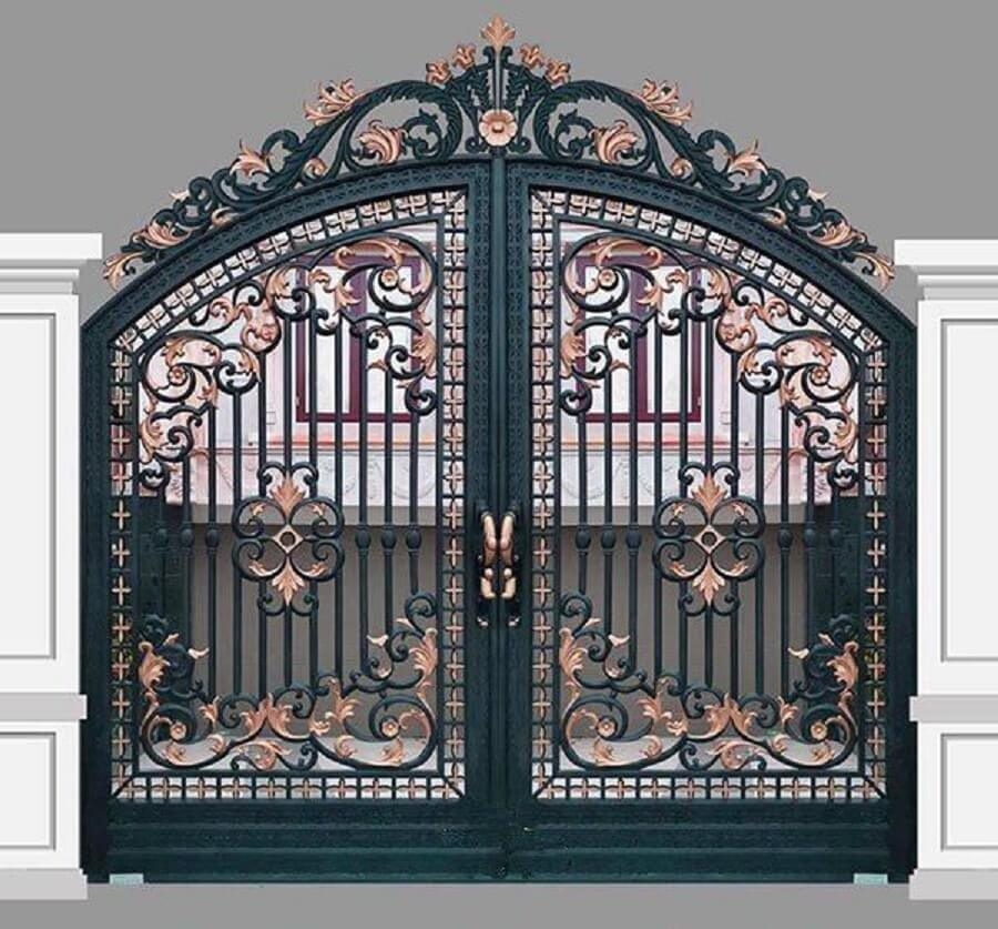 Mẫu cổng sắt mỹ thuật 2 cánh thiết kế tân cổ điển - Sang trong đẳng cấp Châu Âu