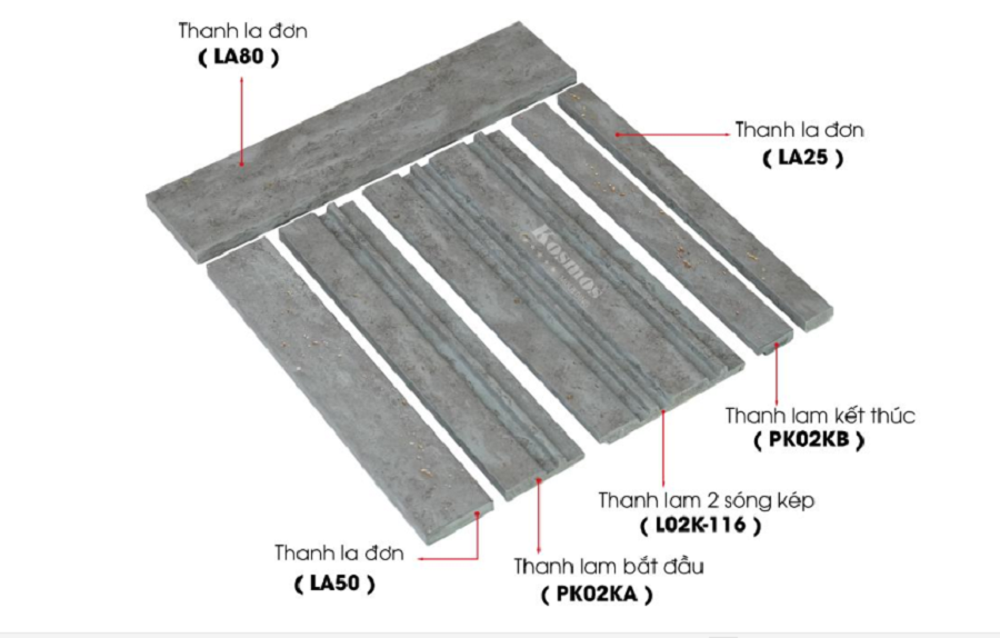 Thanh Lam sóng nhựa giả gỗ Hàn Quốc L02K-117