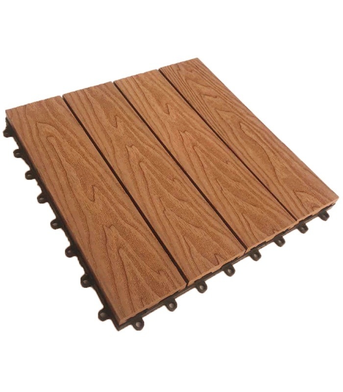 Tấm vỉ nhựa giả gỗ lót sàn, hồ bơi, sân vườn, ban công, nhựa ngoài trời Koswood - VI300X300-3D