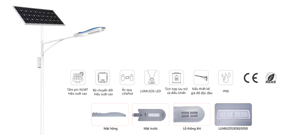 Đèn năng lượng mặt trời LUMO 60W Chuyên dùng đường phố - SOKOYO KY-F-XC-002 (LUMO- Split type)