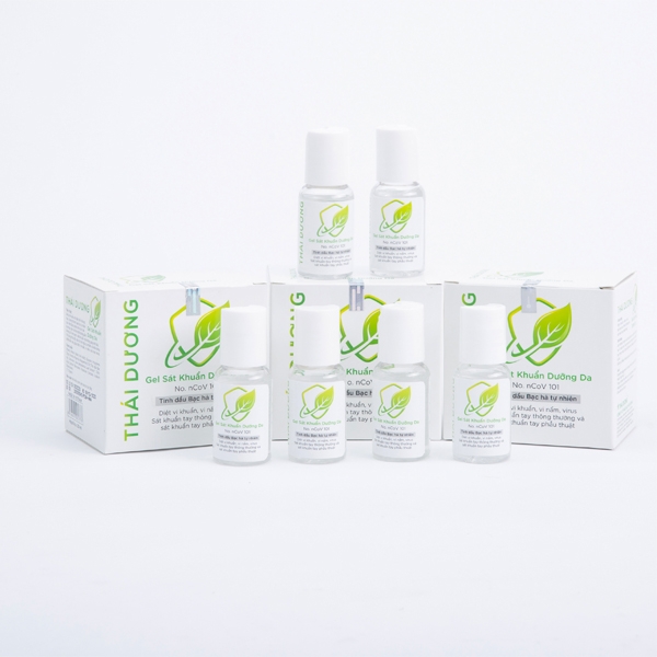 GEL RỬA TAY SÁT KHUẨN DƯỠNG DA THÁI DƯƠNG hộp 6 chai 20ml.