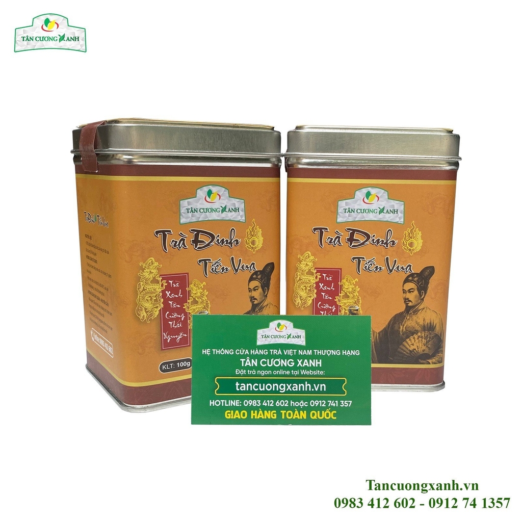 Trà Đinh Tân Cương Tiến Vua 100gram - Hộp Thiếc