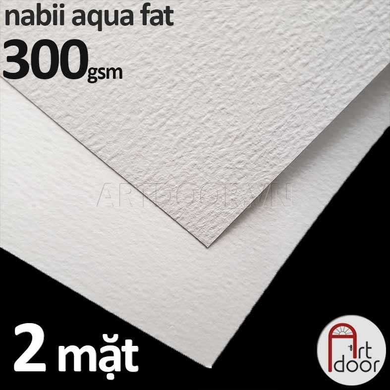 Giấy vẽ hoặc Sổ màu nước NABII Aqua Fat 55% Cotton dày 300gsm (vân nổi Cold)
