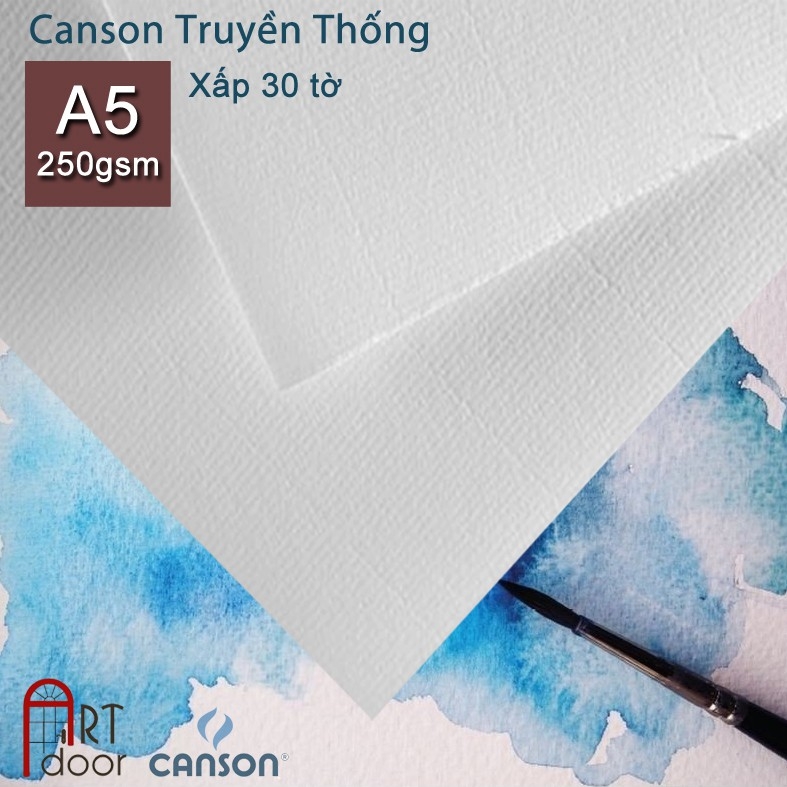 Giấy vẽ màu nước CANSON Truyền Thống dày 250gsm (vân ngang)