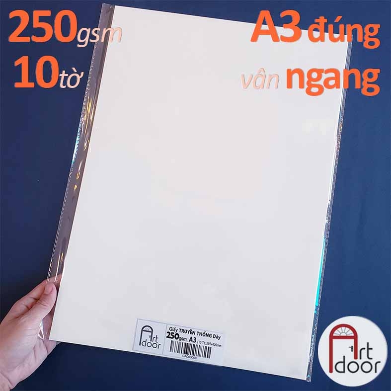 Giấy vẽ màu nước CANSON Truyền Thống dày 250gsm (vân ngang)