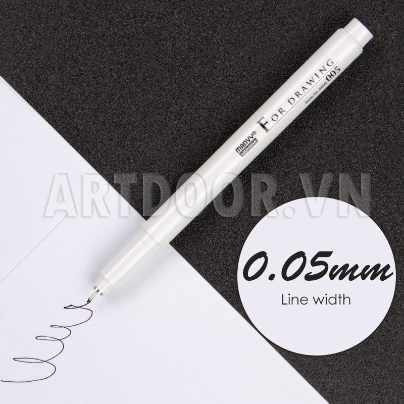 Bút line kháng nước Đen MARVY Uchida (cây lẻ)