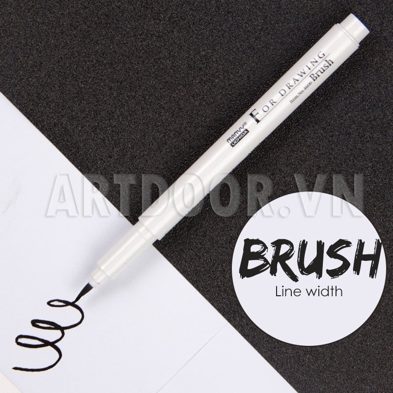 Bút line kháng nước Đen MARVY Uchida (cây lẻ)