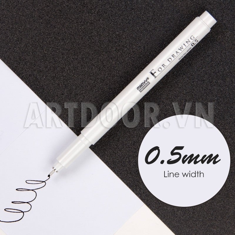 Bút line kháng nước Đen MARVY Uchida (cây lẻ)