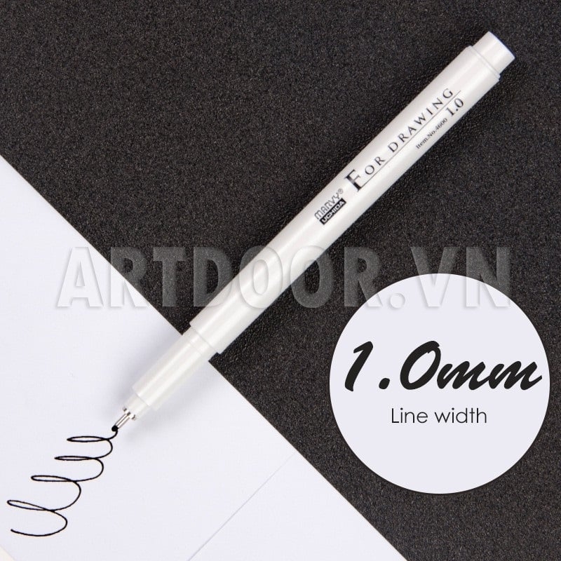 Bút line kháng nước Đen MARVY Uchida (cây lẻ)