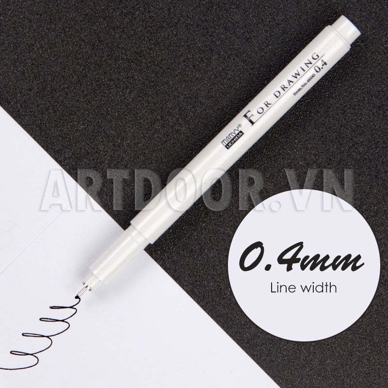 Bút line kháng nước Đen MARVY Uchida (cây lẻ)