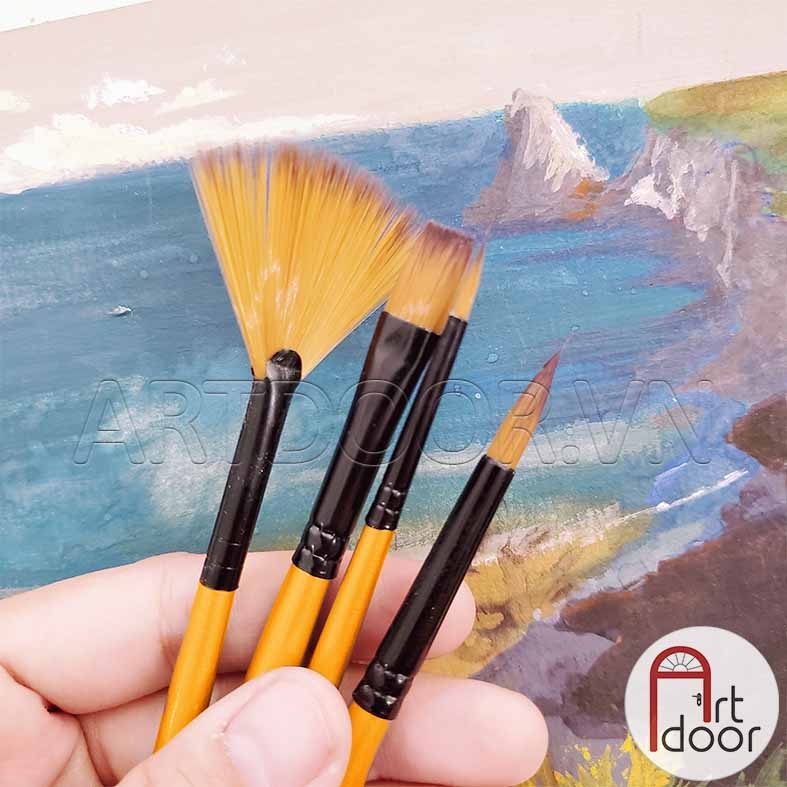 Bộ cọ vẽ Acrylic MONT MARTE Gallery 4 cây (HS0010) - [xả kho]