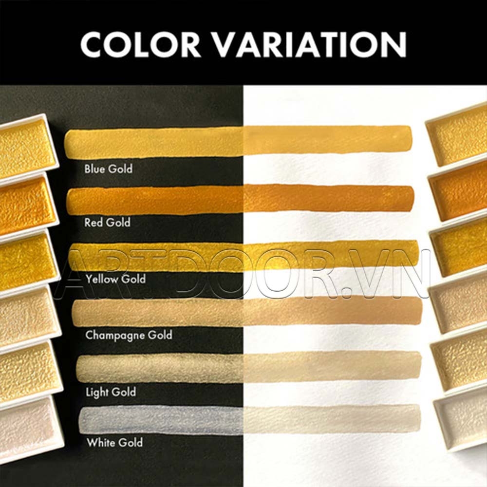 Bộ màu Nước Nén Nhũ GANSAI TAMBI Starry (hộp giấy) - 6 Màu