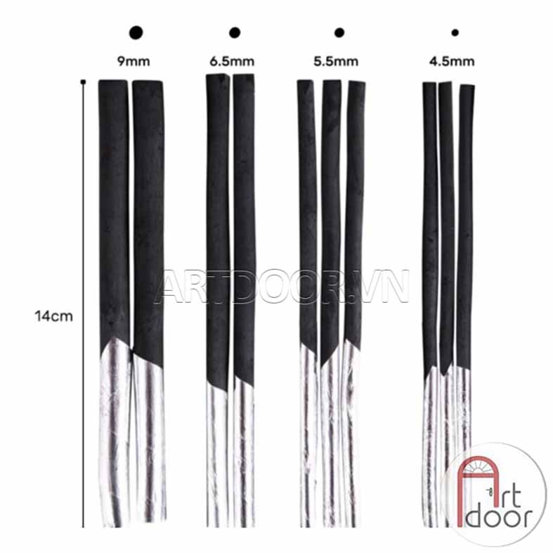 Than cành MONT MARTE Willow Charcoal 10 cây (hộp thiếc) - [xả kho]