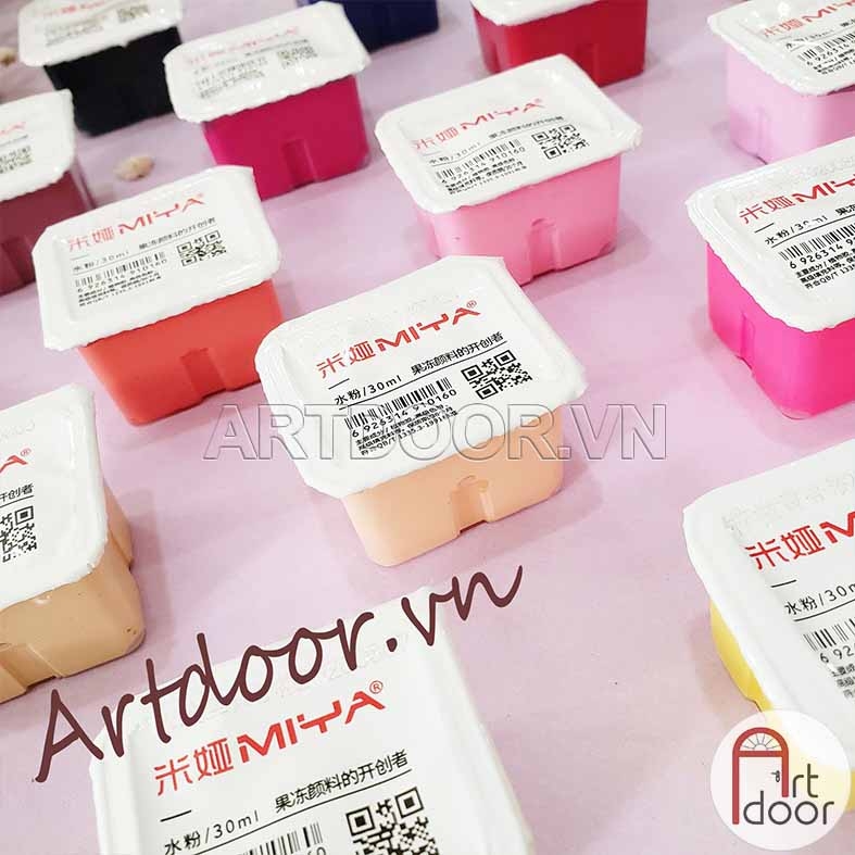 Màu vẽ Gouache HIMI Trắng (white) học vẽ trang trí màu, pha cùng pentel poster