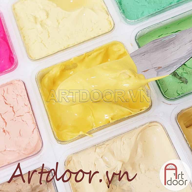 Màu vẽ Gouache HIMI Trắng (white) học vẽ trang trí màu, pha cùng pentel poster