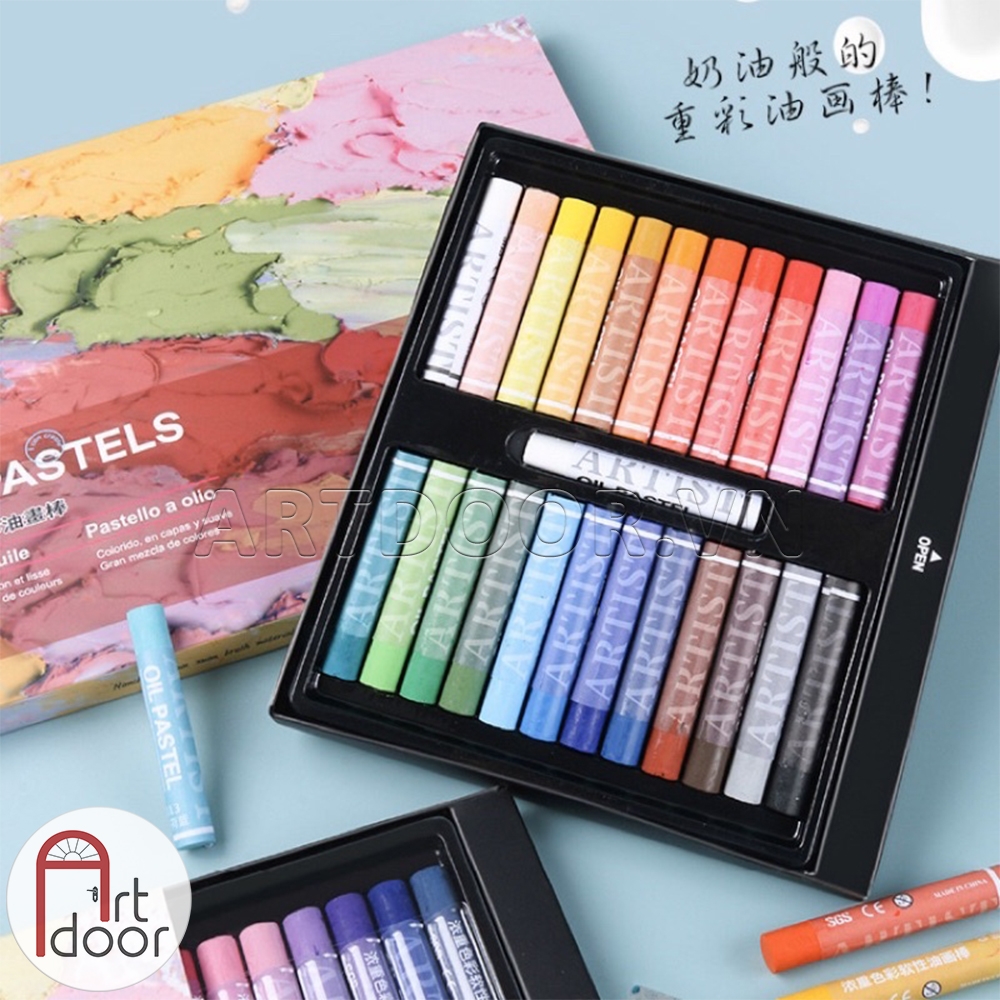 Bộ màu vẽ Sáp Dầu GIORGIONE Soft Oil Pastel mềm đắp nổi (hộp giấy)