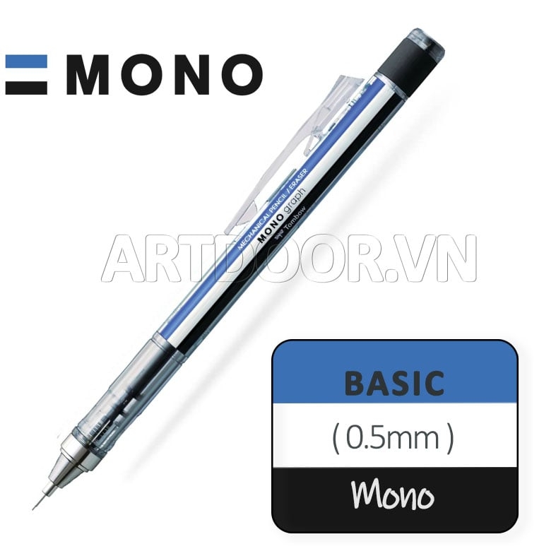 Bút chì bấm TOMBOW Mono Graph thân màu Basic (đầu 05)